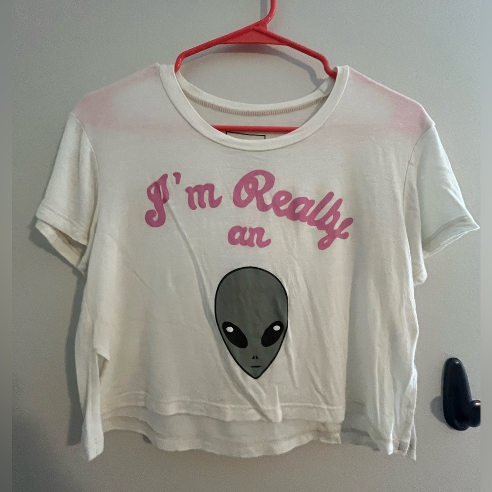 White distressed crop. Festival favorite